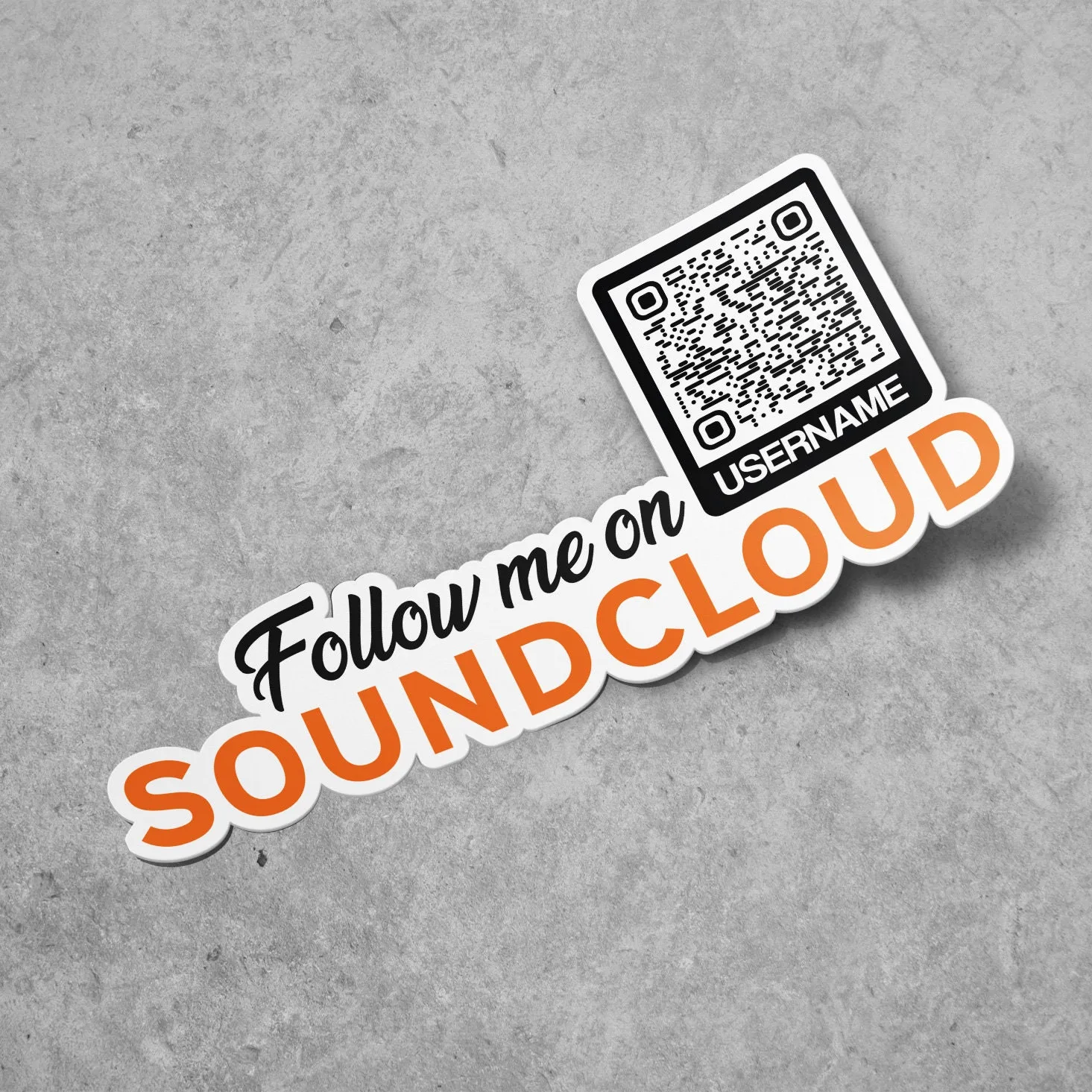 Custom SoundCloud Sticker Word QR Code