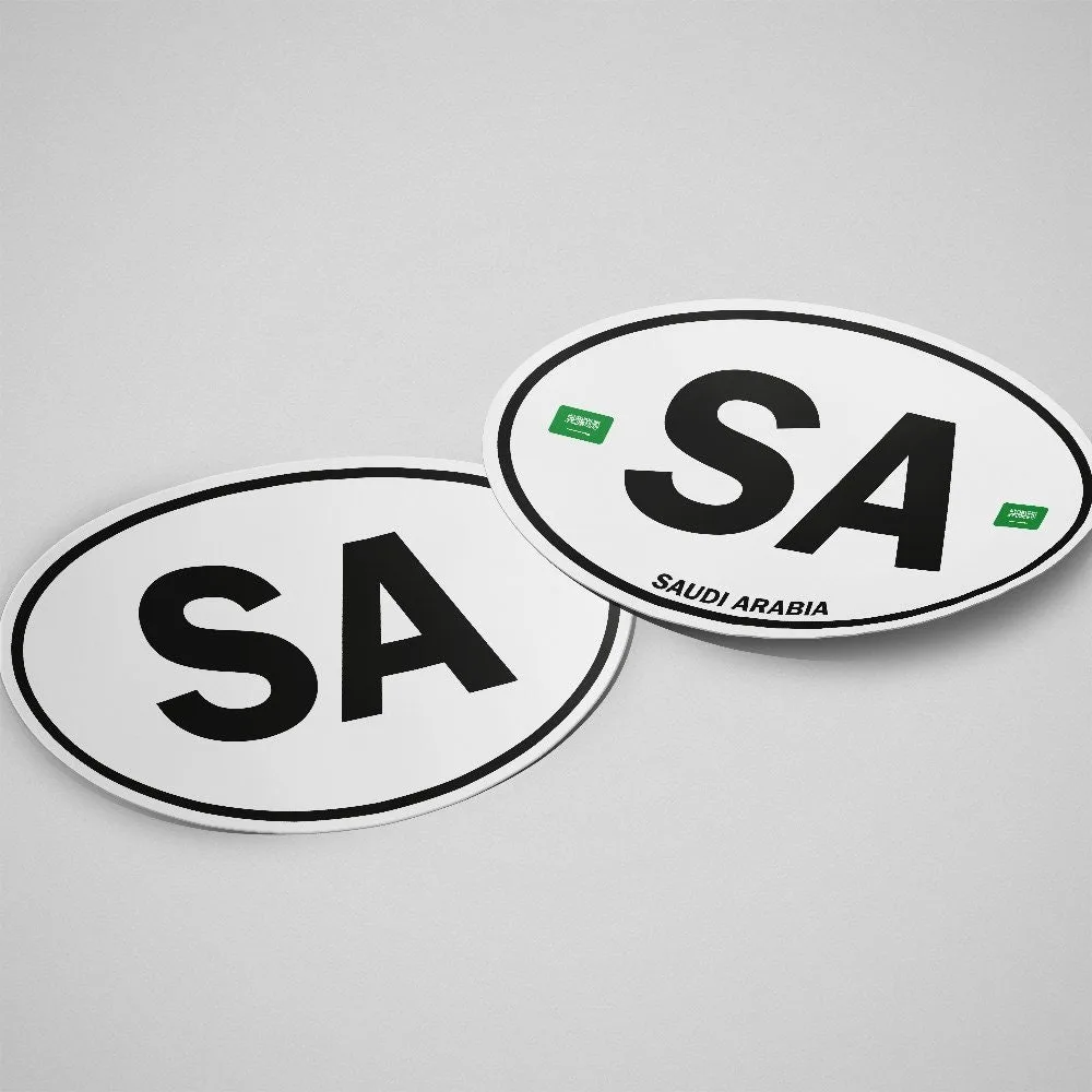 Saudi Arabia Sticker Oval White