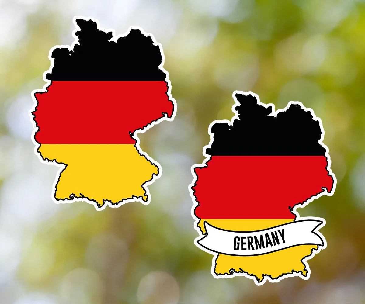 Germany Country Shaped Sticker