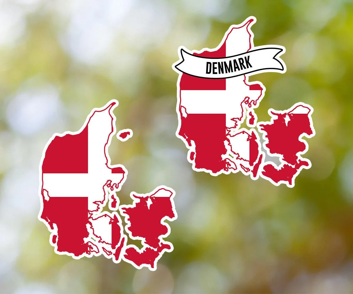 Denmark Country Shaped Sticker