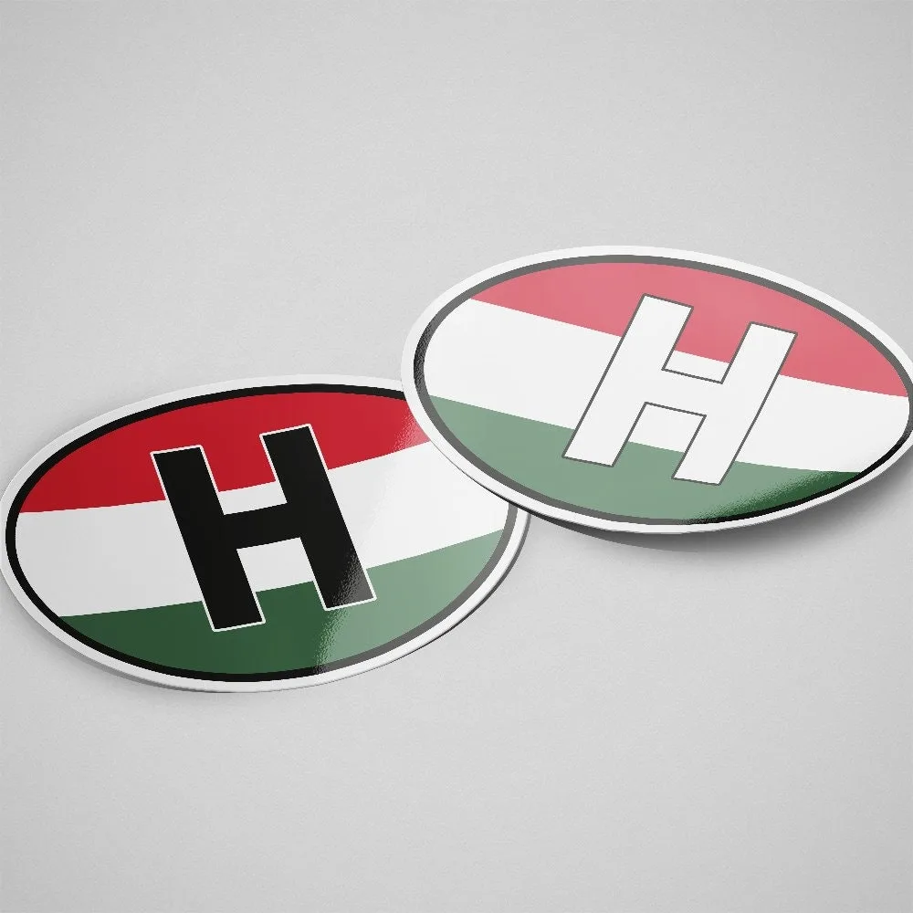 Hungary Sticker Oval Flag