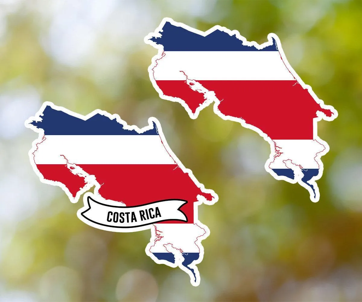 Costa Rica Country Shaped Sticker