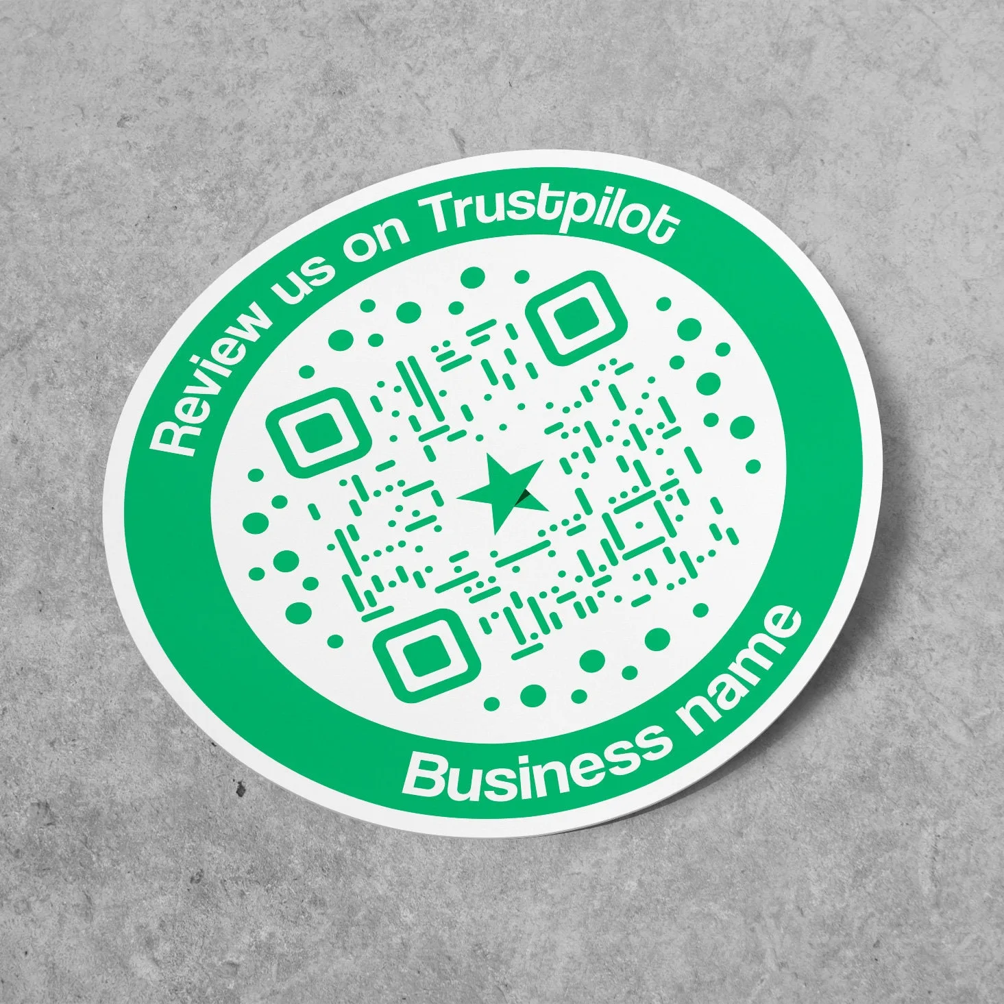 Custom Trustpilot Sticker Circle QR Code