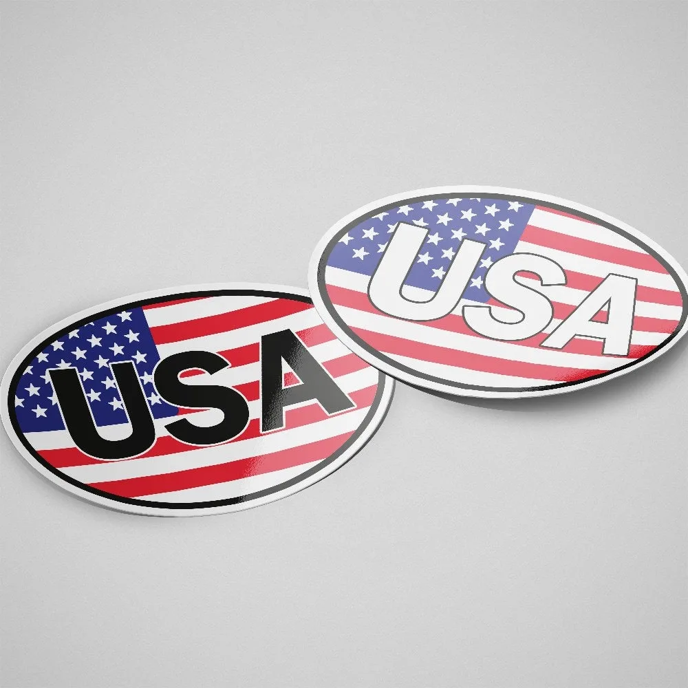 United States of America Sticker Oval Flag