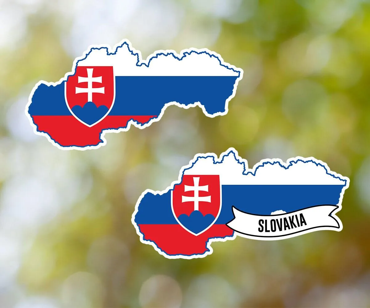 Slovakia Country Shaped Sticker