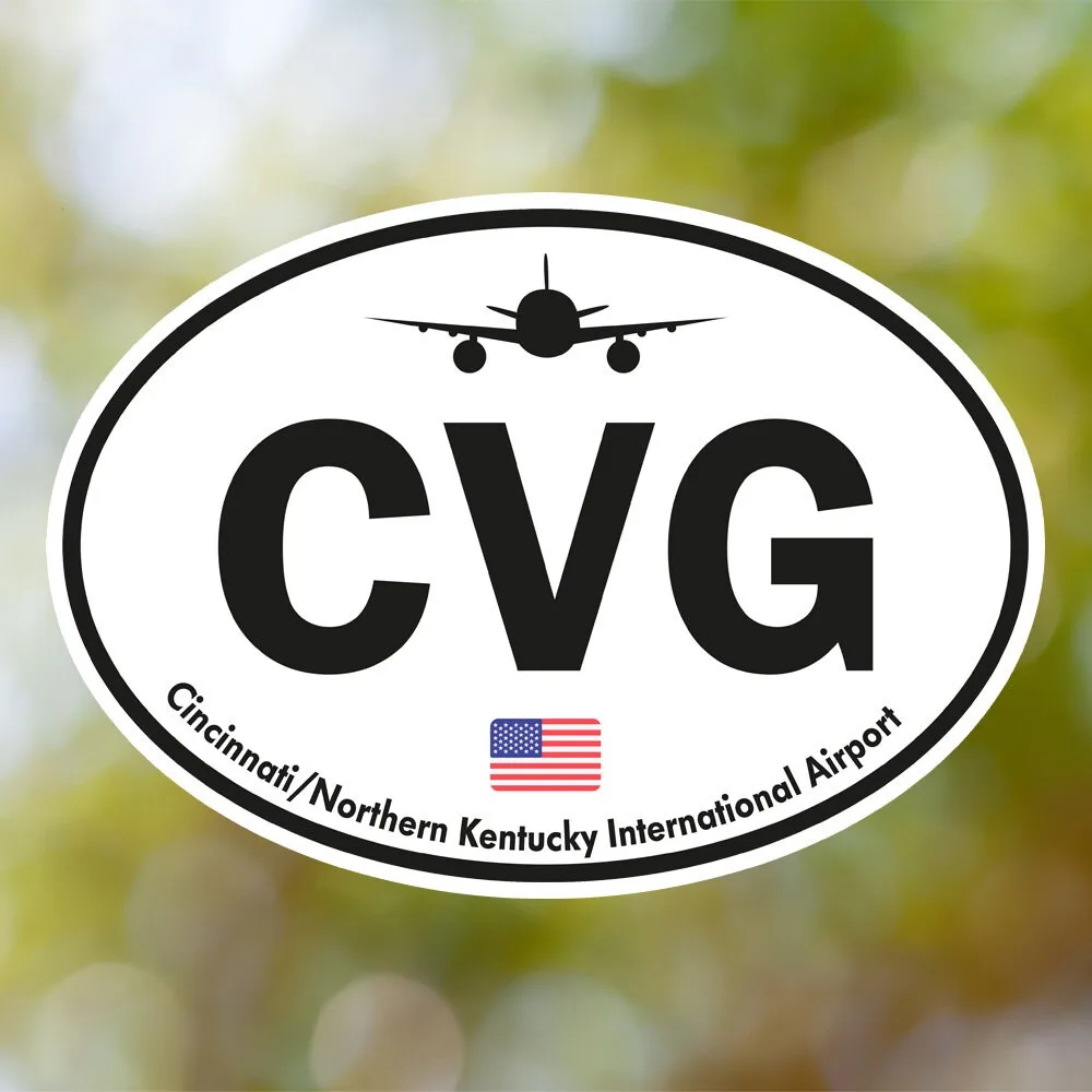 Cincinnati Airport Sticker (Oval Vintage)
