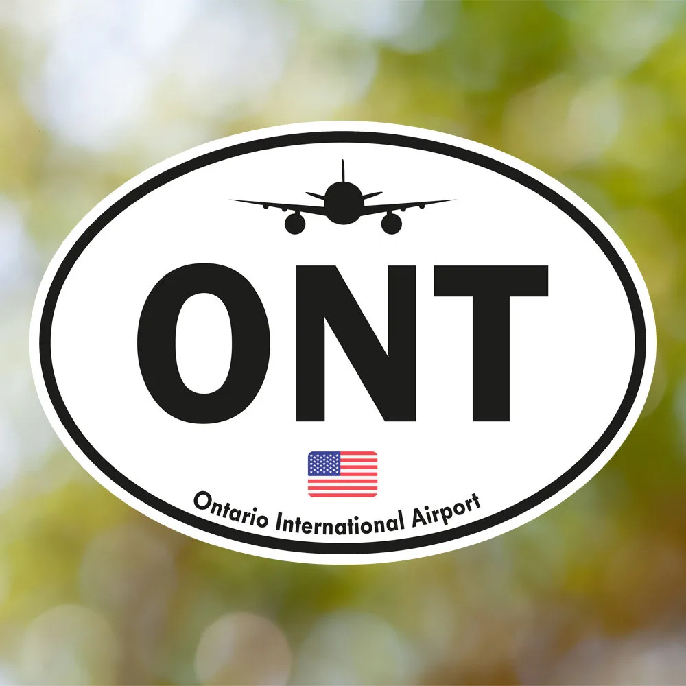 Ontario Airport Sticker (Oval Vintage)