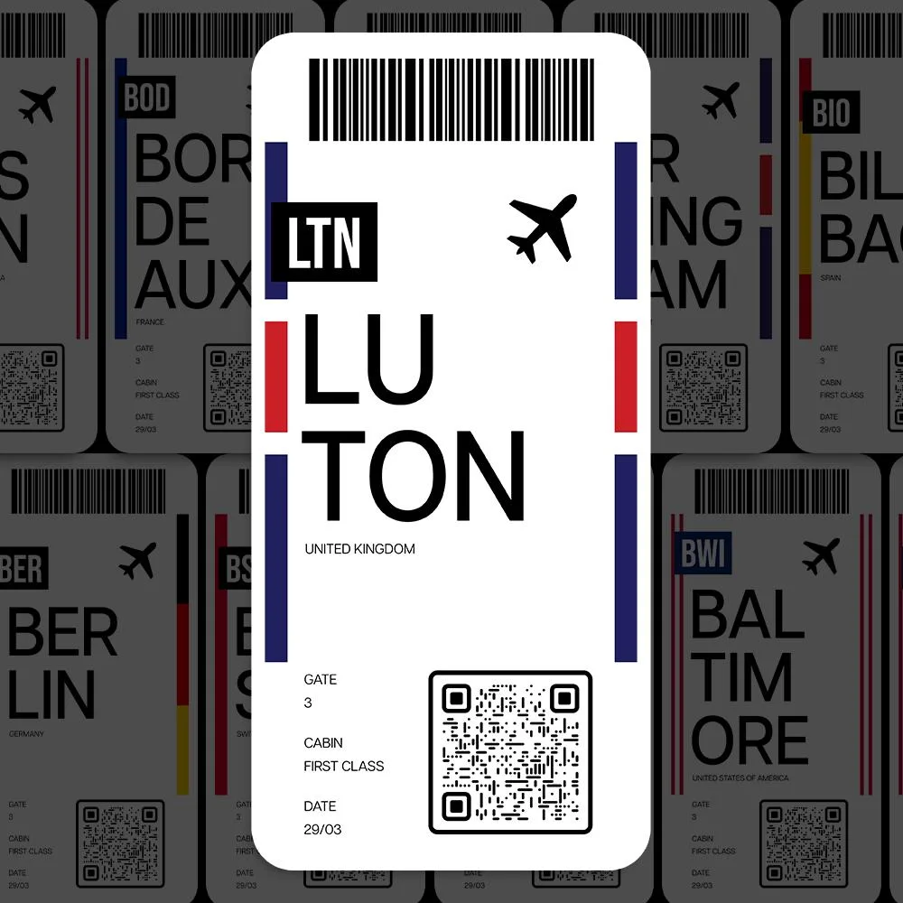 LTN Luton Airport Sticker