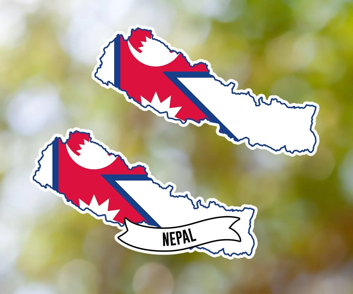 Nepal Country Shaped Sticker