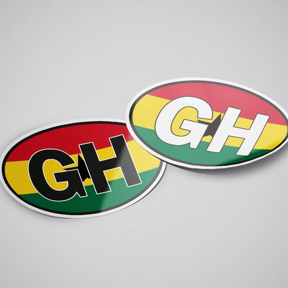 Ghana Sticker Oval Flag