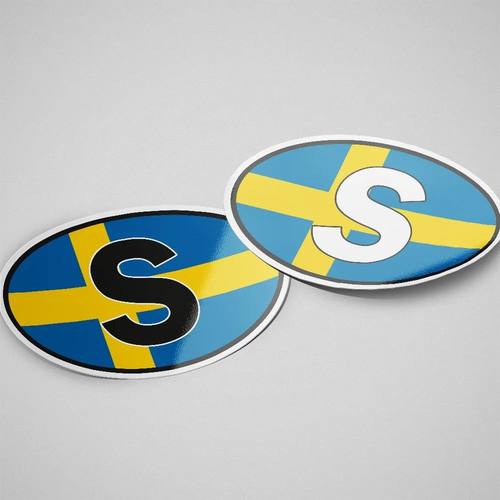 Sweden Sticker Oval Flag