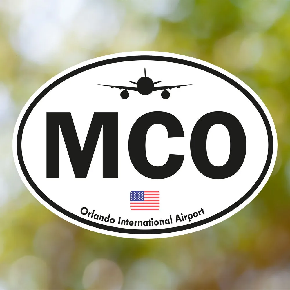 Orlando Airport Sticker (Oval Vintage)
