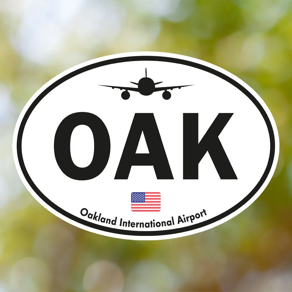 Oakland Airport Sticker (Oval Vintage)