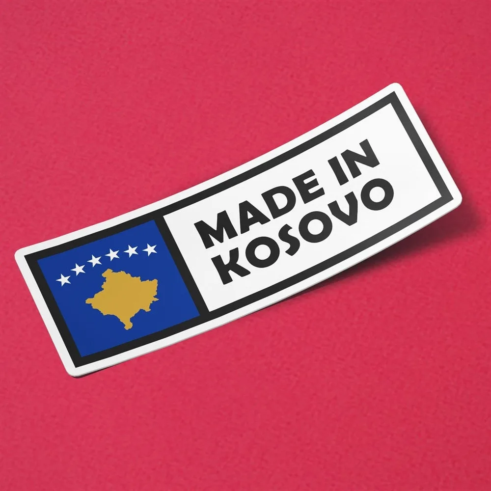 Kosovo Sticker Made in Kiribati