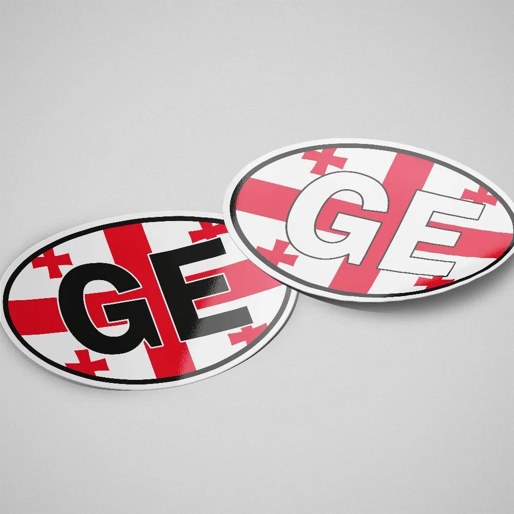Georgia Sticker Oval Flag
