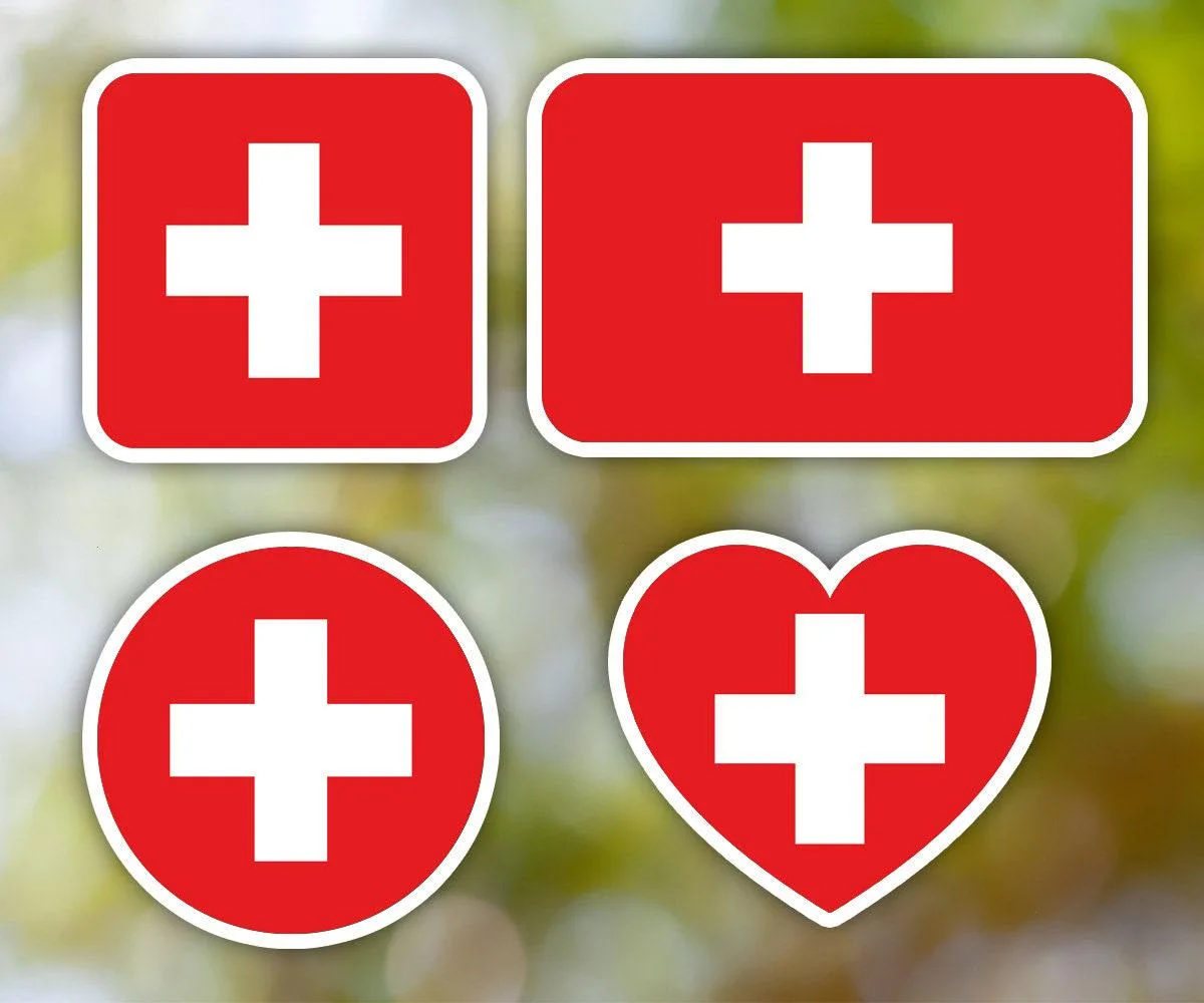 Switzerland Geometric Sticker