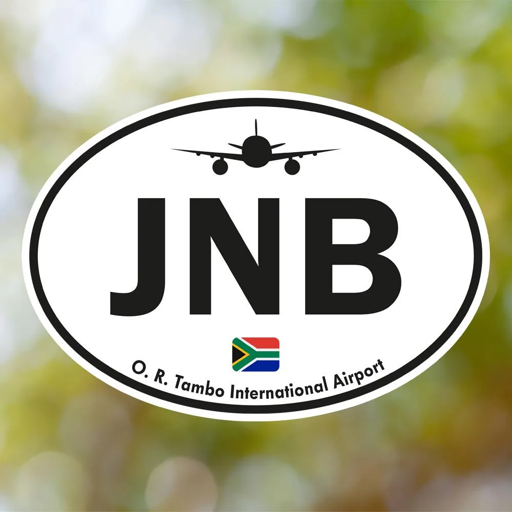 JNB O. R. Tambo International Airport Sticker (Oval Vintage)
