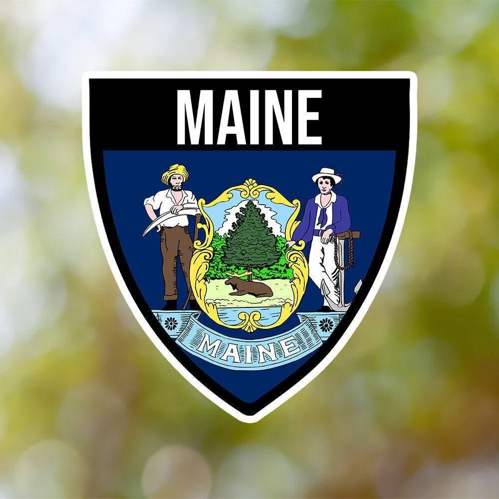 Maine Shield Sticker