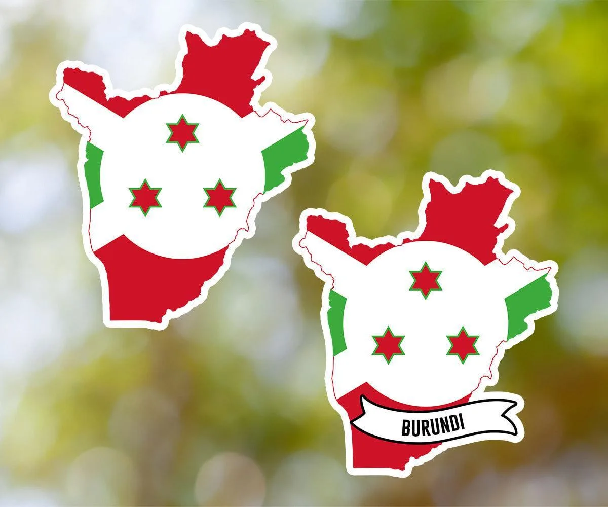 Burundi Country Shaped Sticker