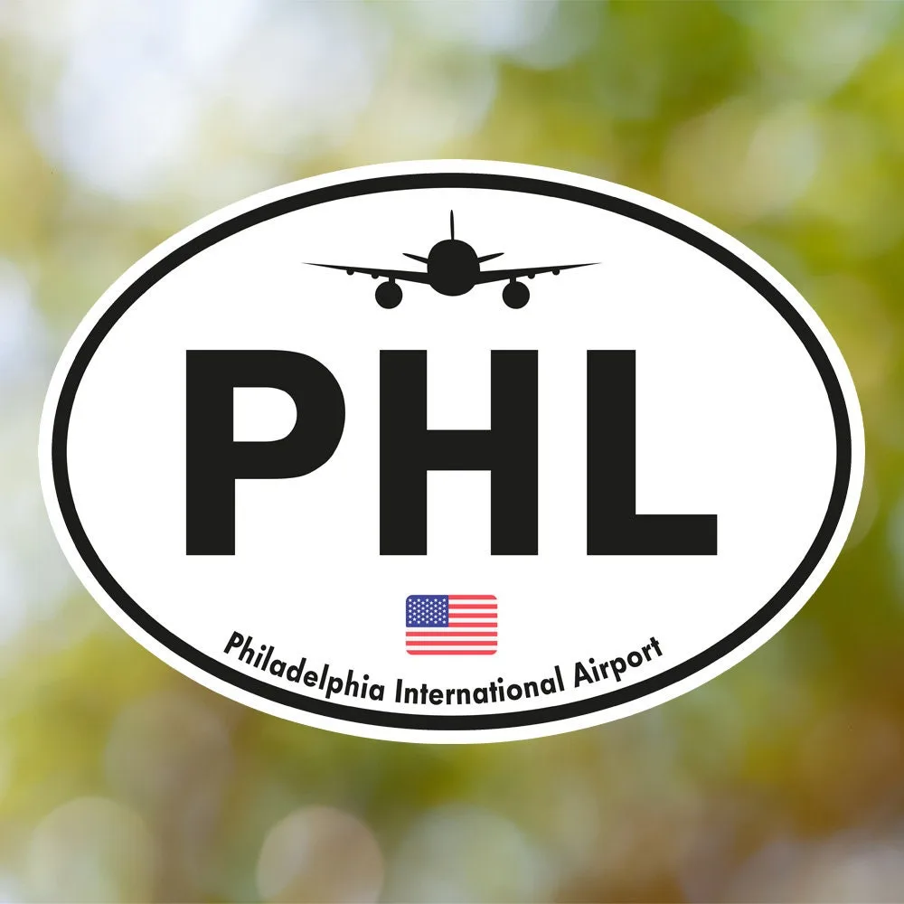 Philadelphia Airport Sticker (Oval Vintage)