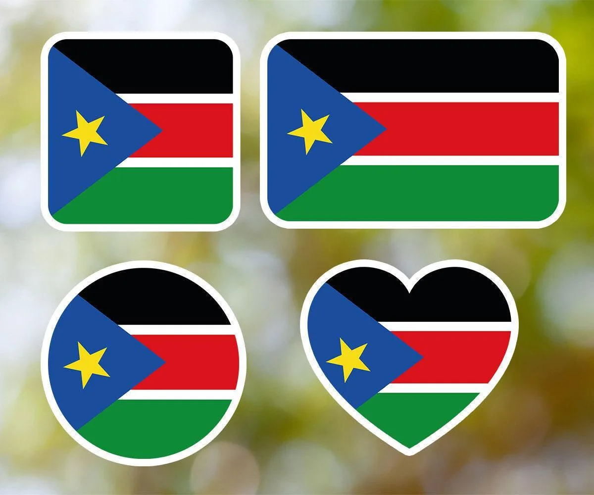 South Sudan Geometric Sticker
