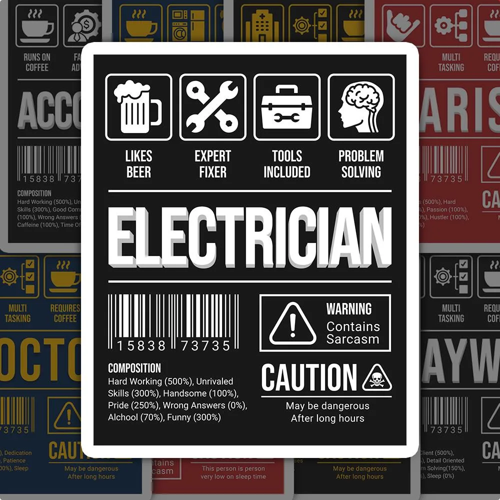 Electrician Job Sticker