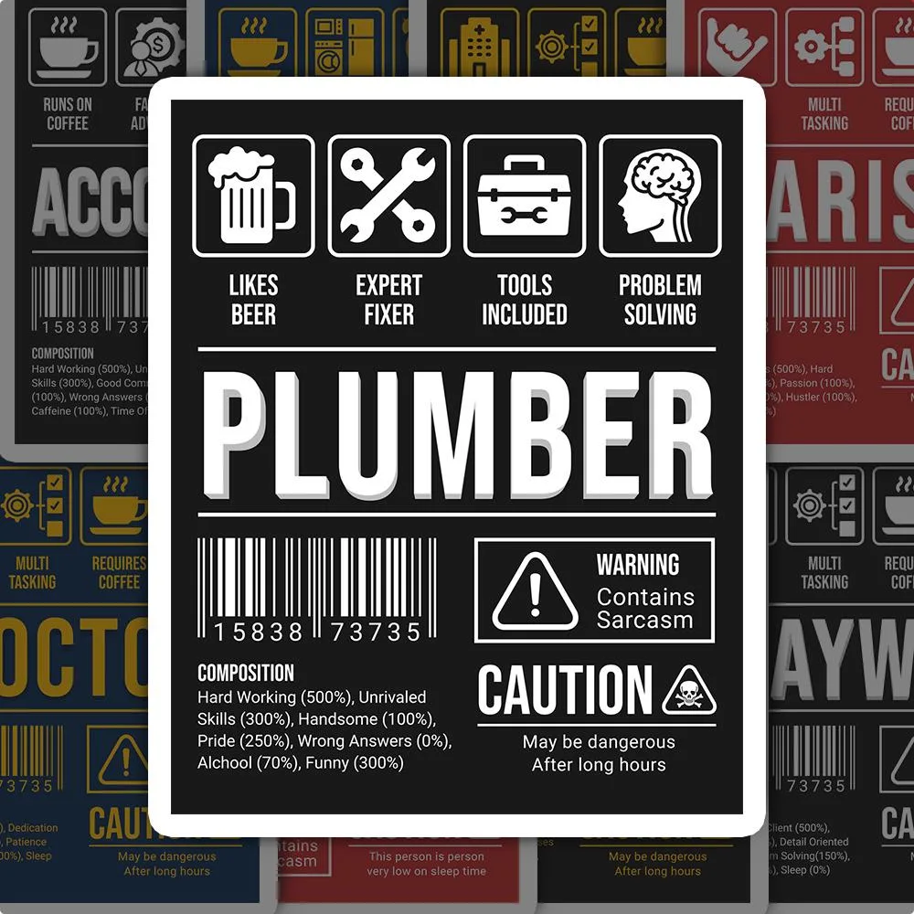 Plumber Job Sticker
