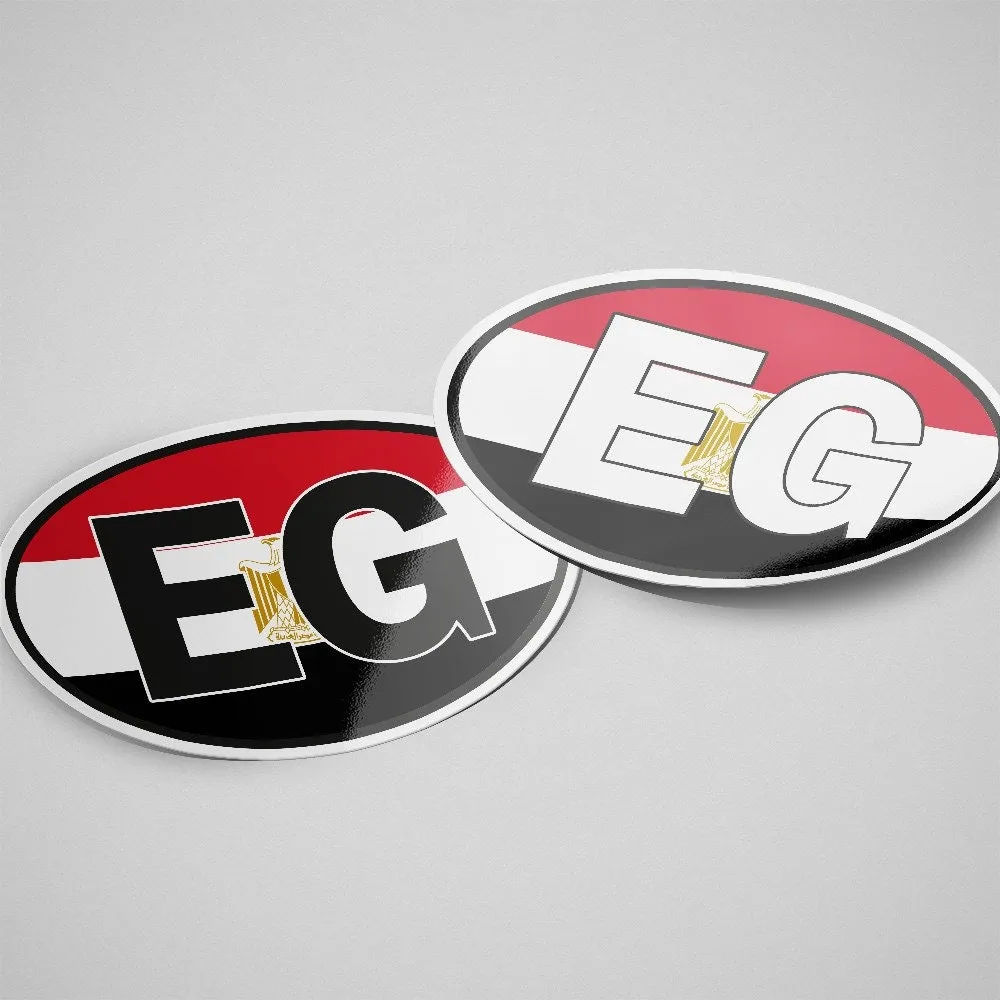 Egypt Sticker Oval Flag