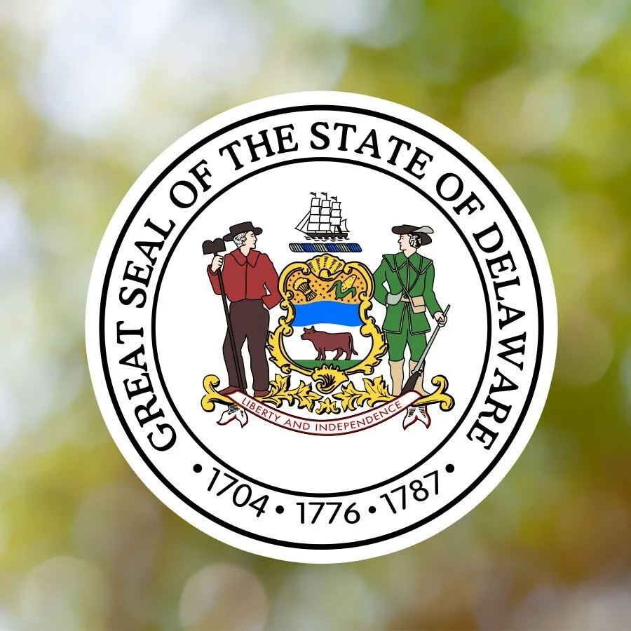 Delaware State Seal Sticker
