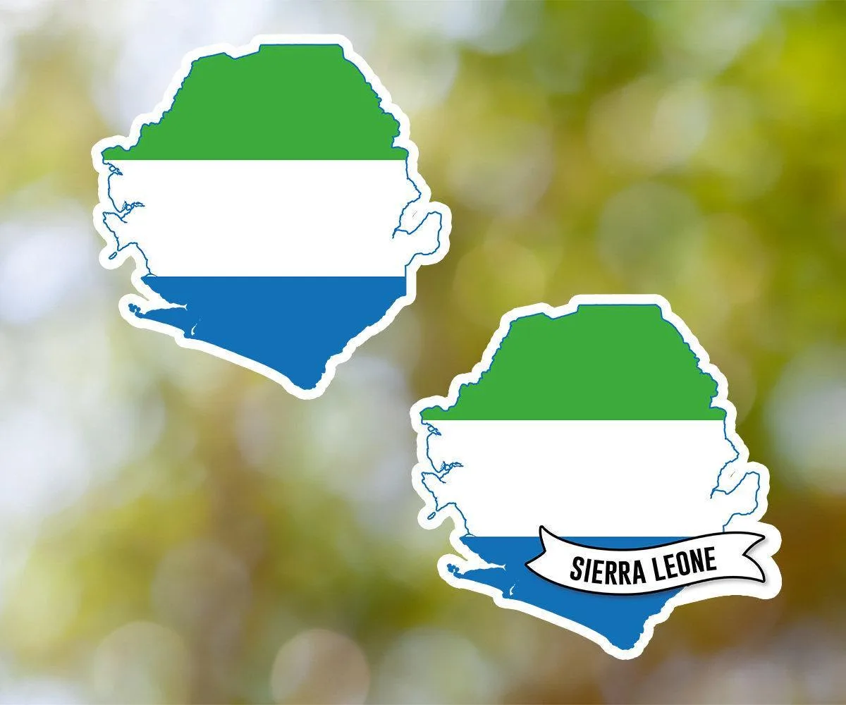 Sierra Leone Country Shaped Sticker