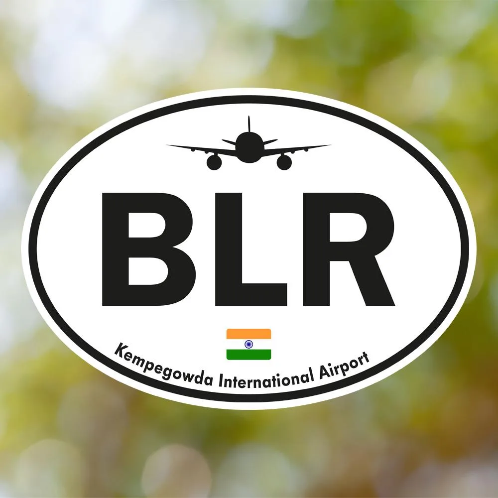BLR Kempegowda Airport Sticker (Oval Vintage)