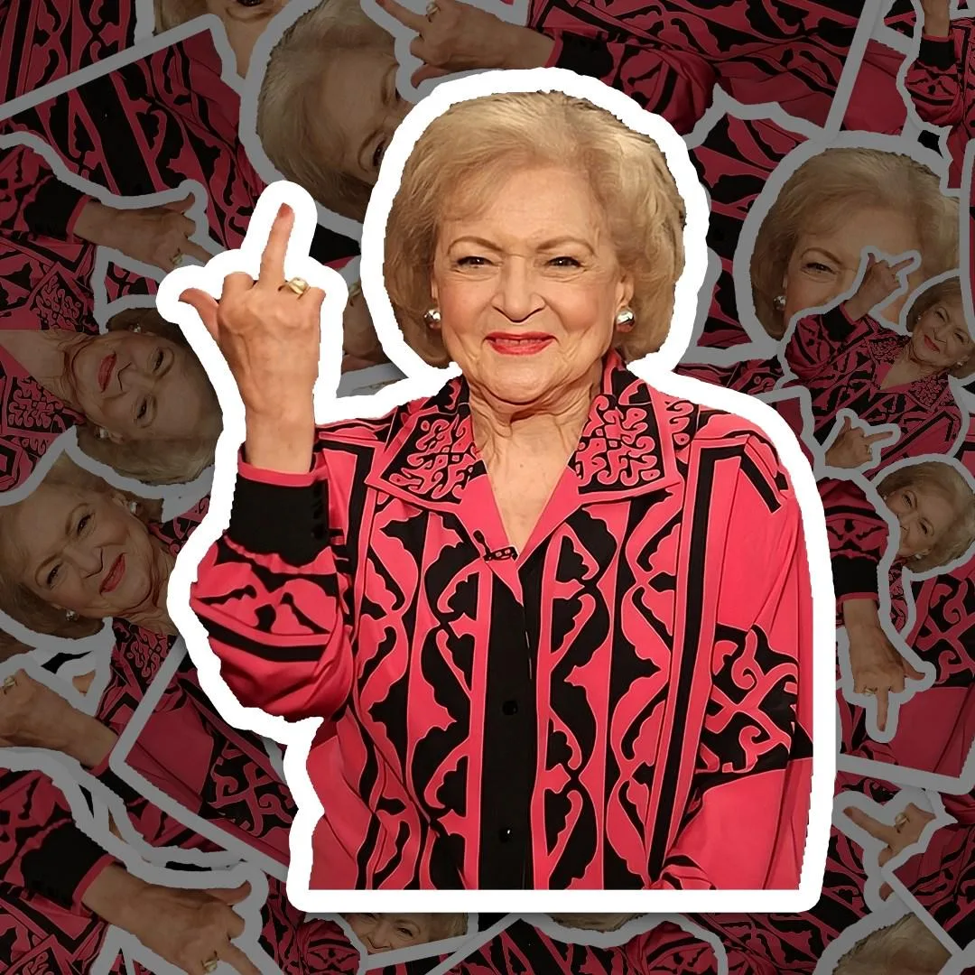 Betty White Meme Sticker