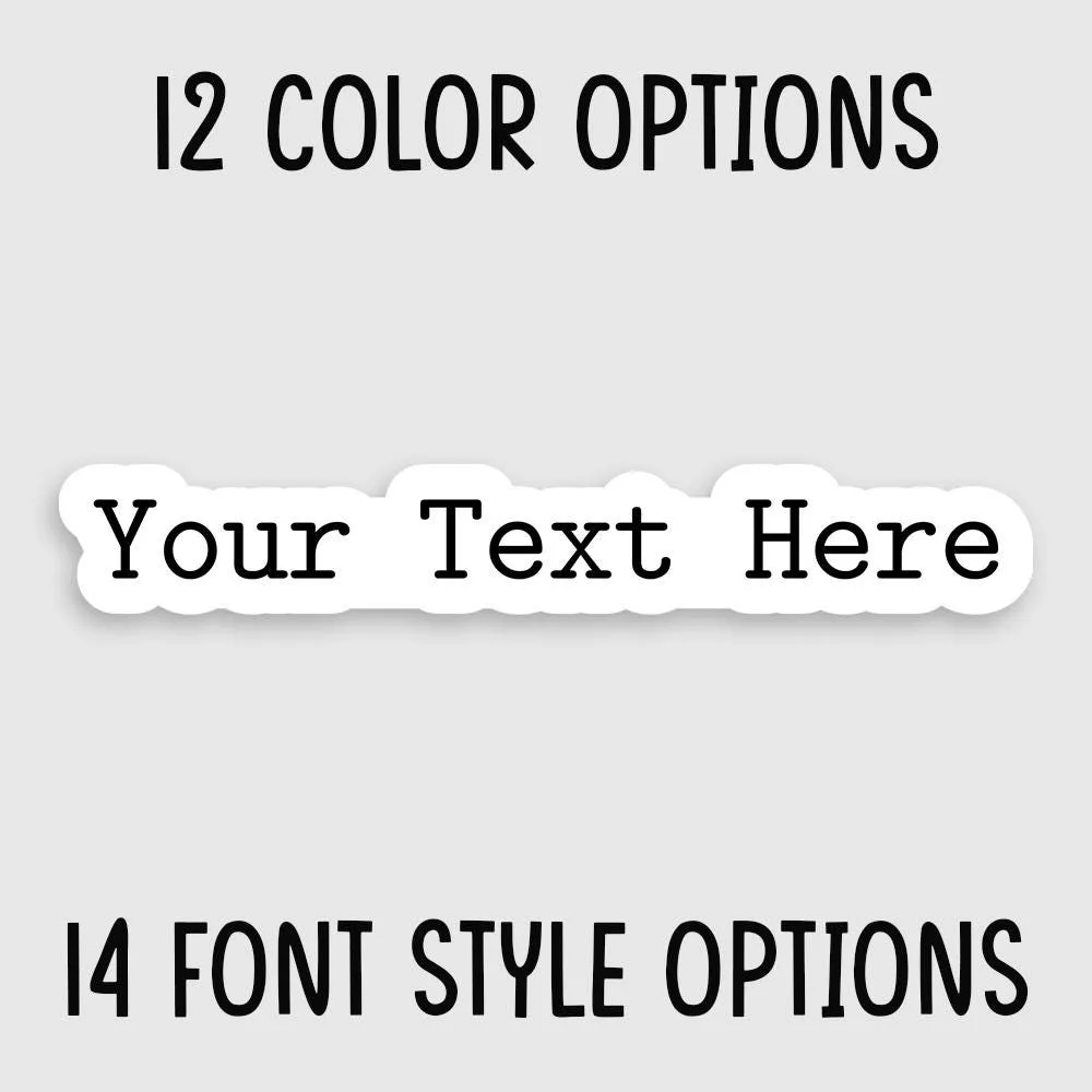 Custom Sticker Text