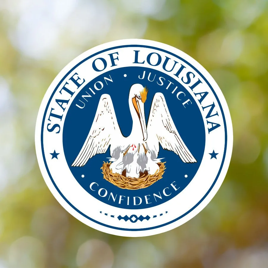 Lousiana State Seal Sticker
