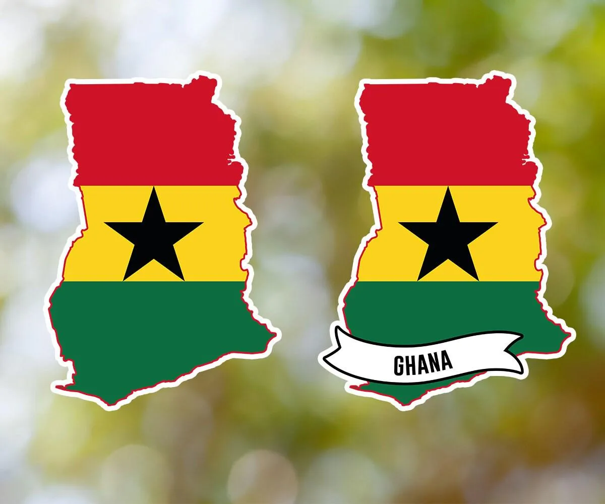 Ghana Country Shaped Sticker