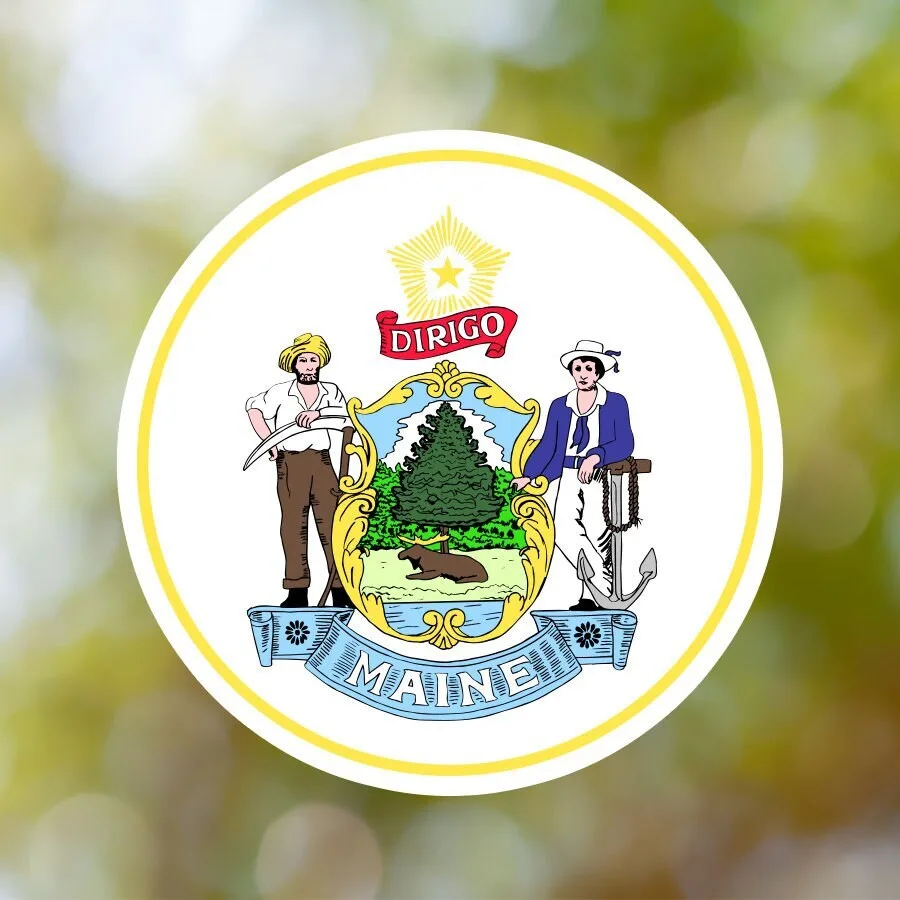Maine State Seal Sticker
