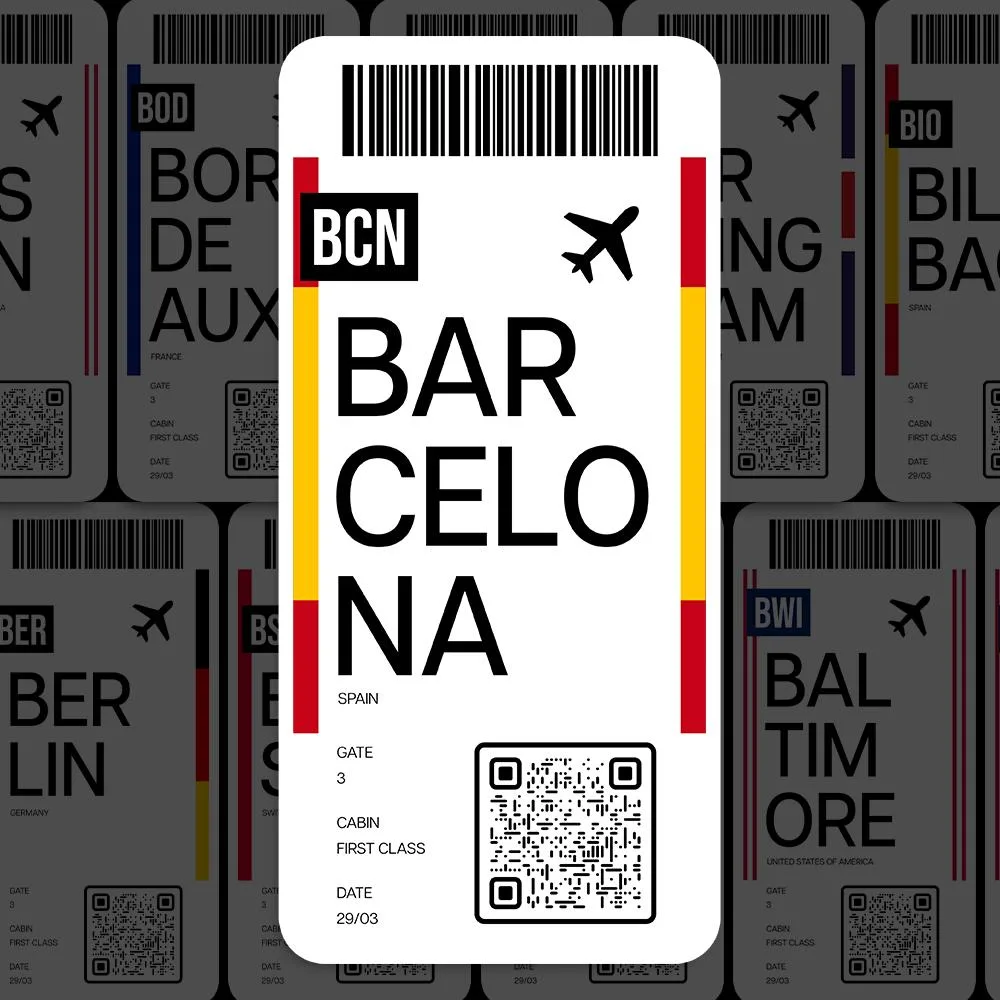 BCN Barcelona Airport Sticker