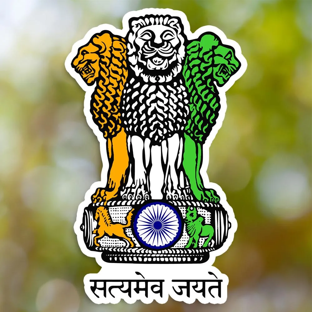 India Coat of Arms Sticker