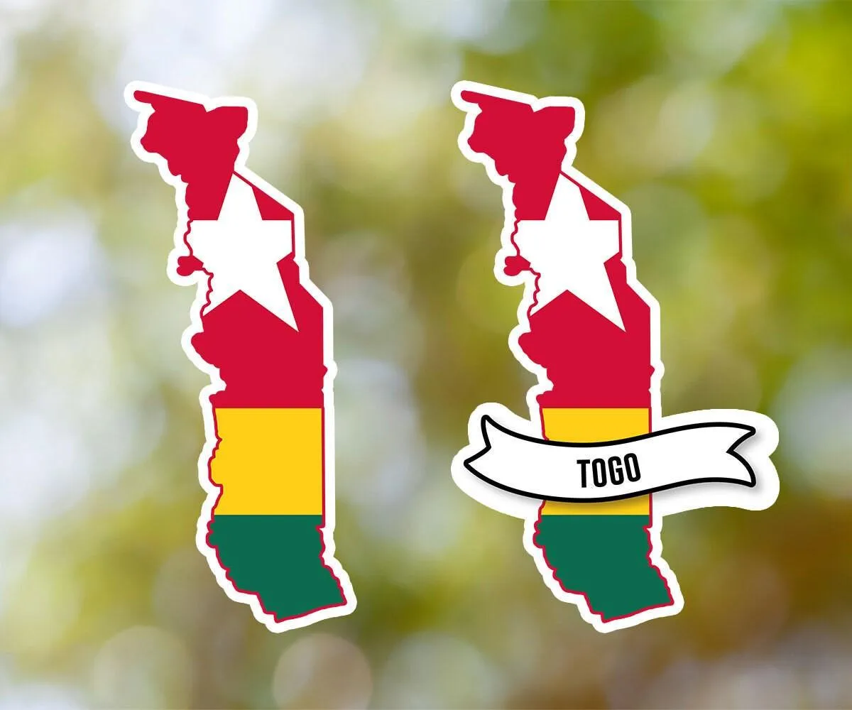Togo Country Shaped Sticker