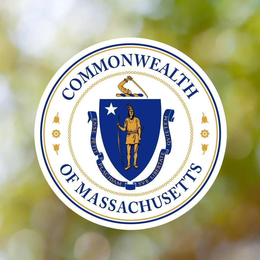 Massachusetts State Seal Sticker