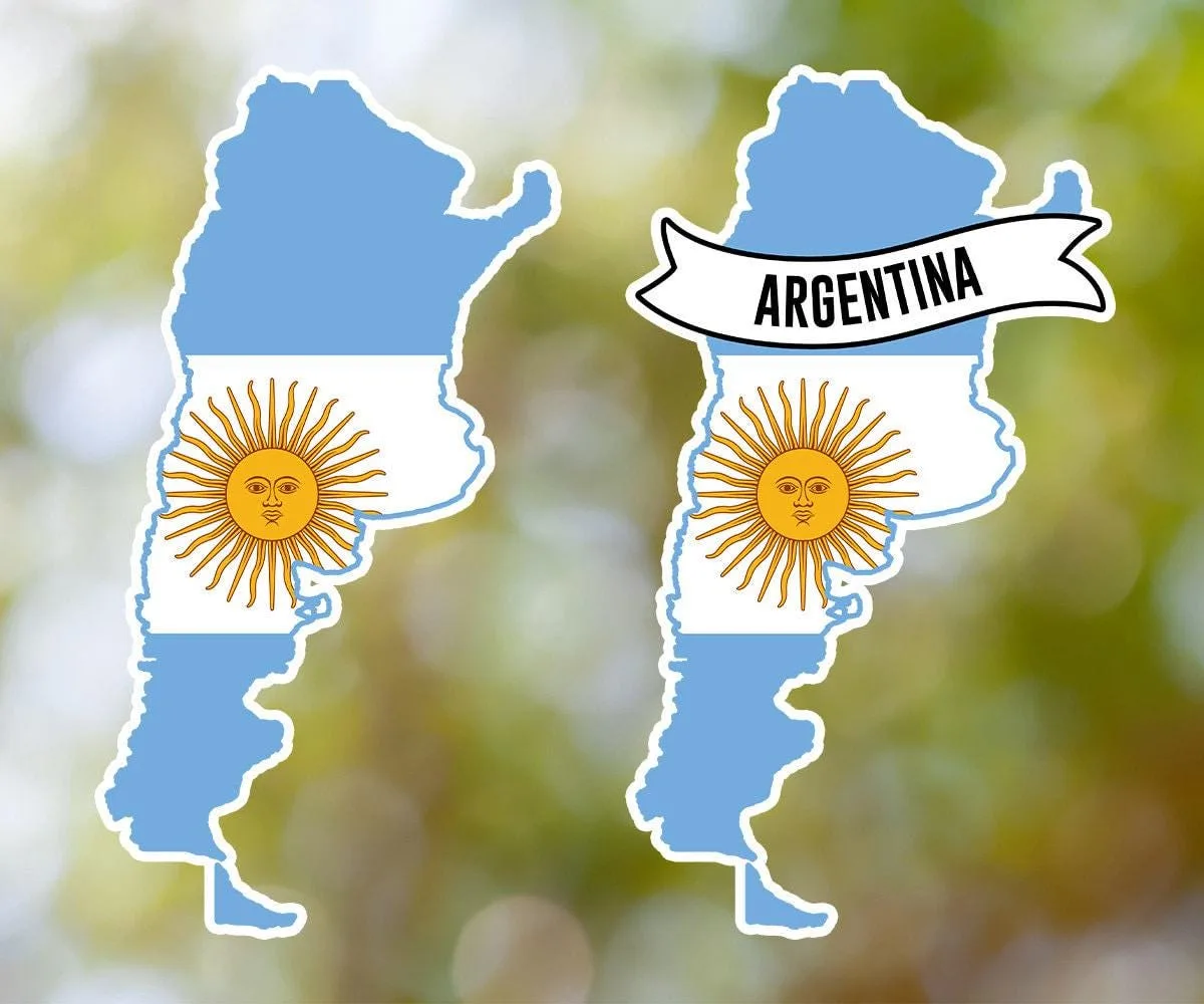 Argentina Country Shaped Sticker