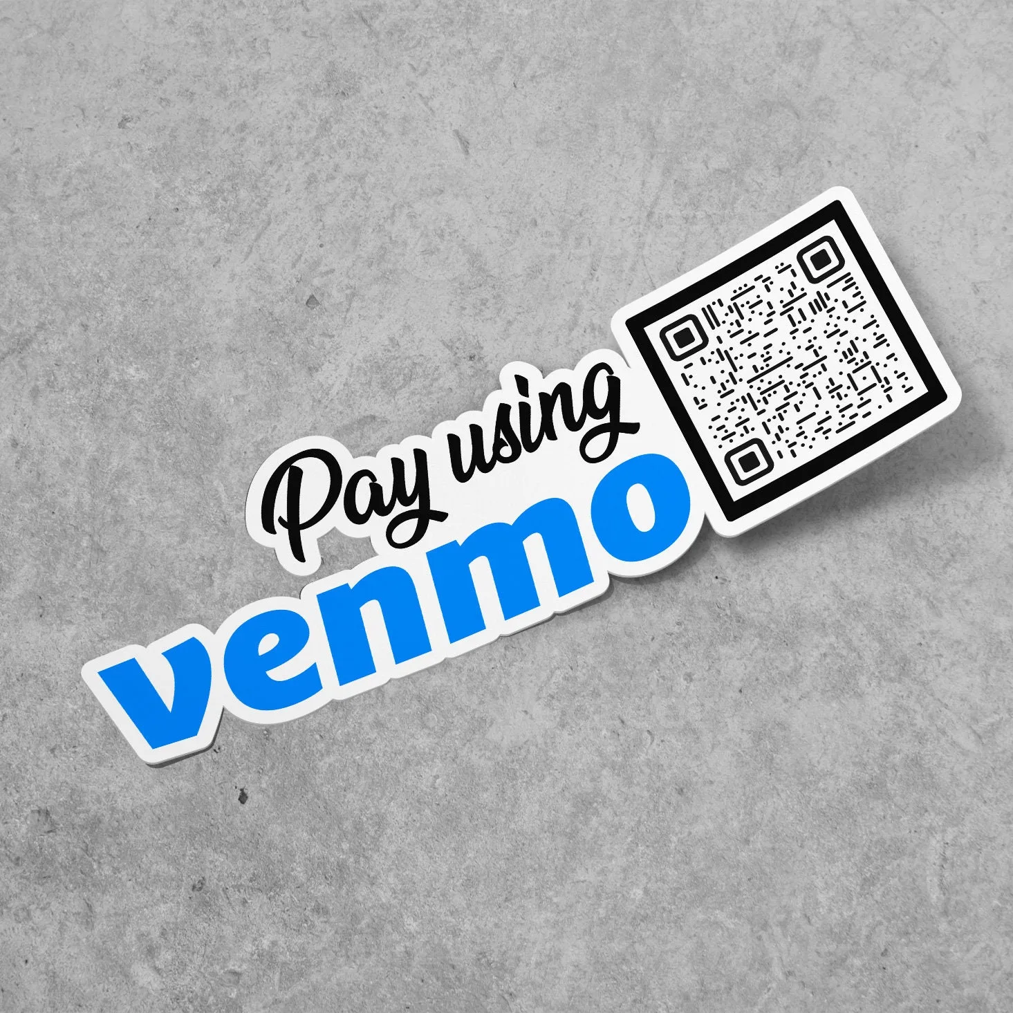 Custom Venmo Sticker Word QR Code