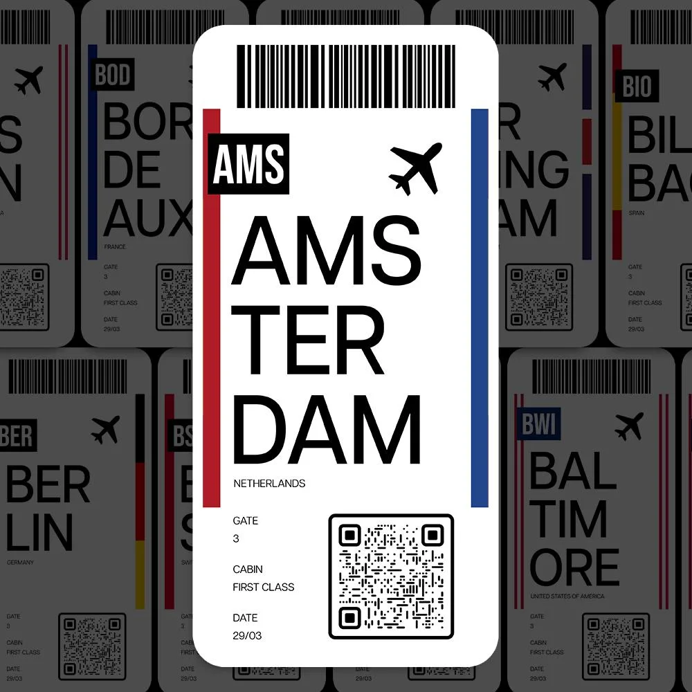 AMS Amsterdam Airport Sticker