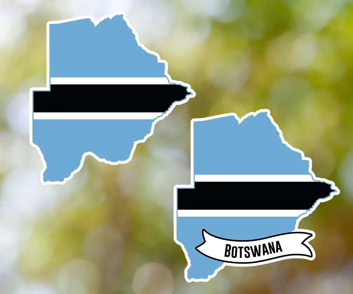 Botswana Country Shaped Sticker