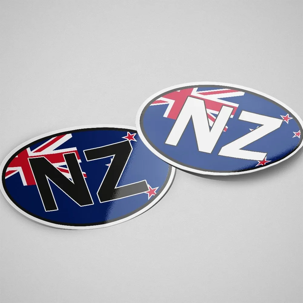 New Zealand Sticker Oval Flag