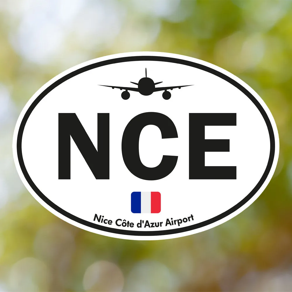 Nice Airport Sticker (Oval Vintage)