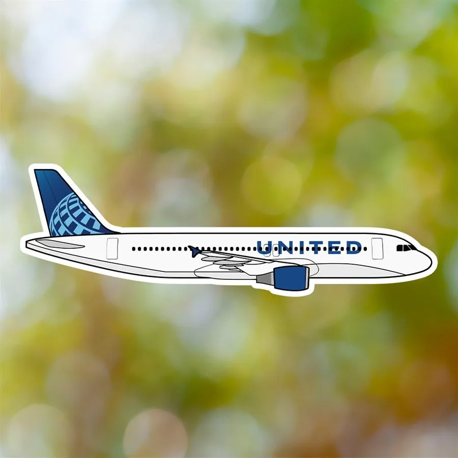 Airbus A320 United Airlines Sticker