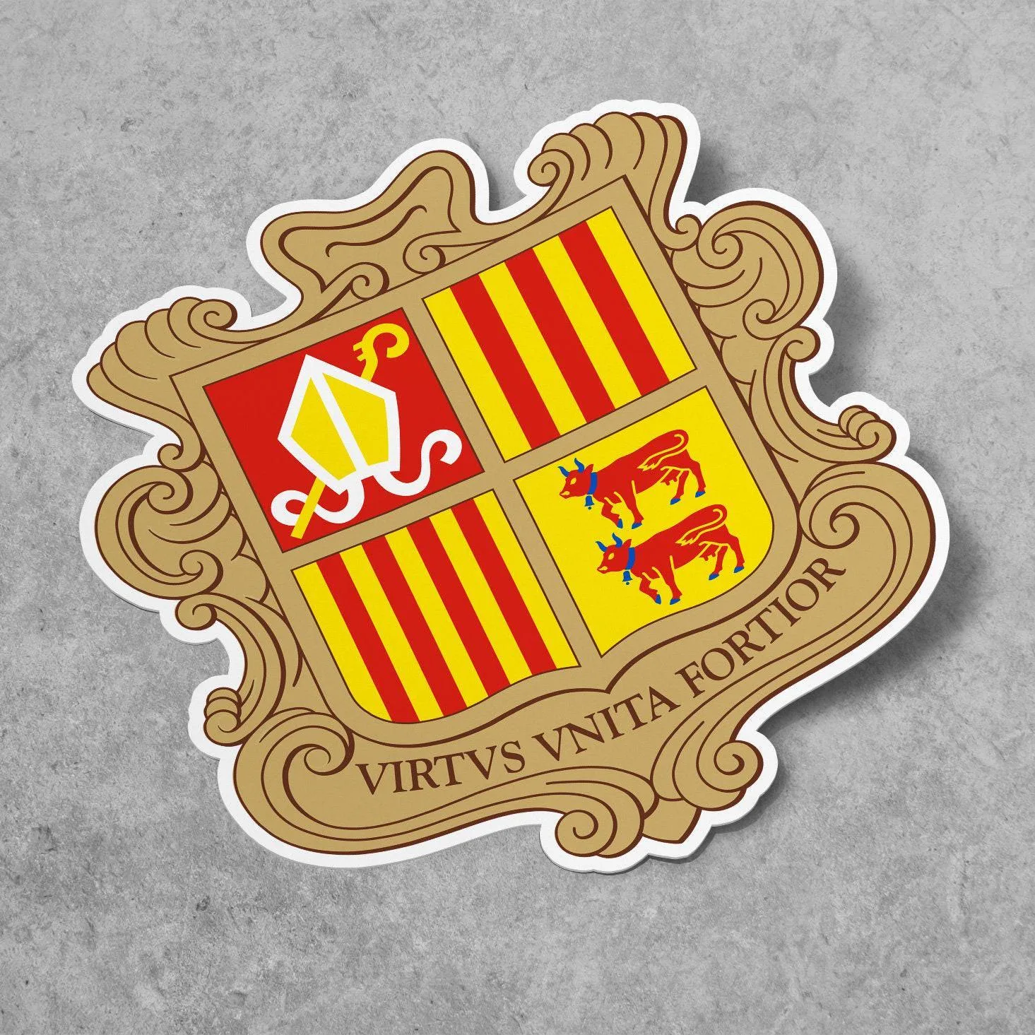 Andorra Coat Of Arms Sticker