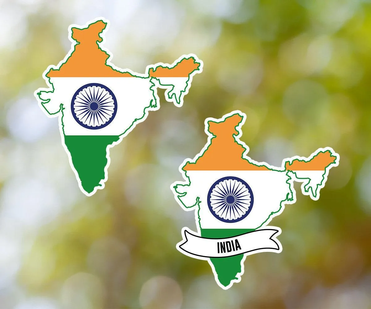 India Country Shaped Sticker