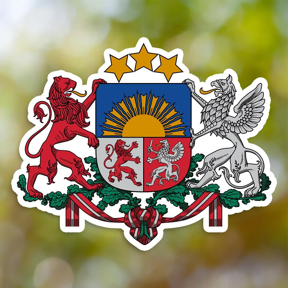 Latvia Coat Of Arms Sticker